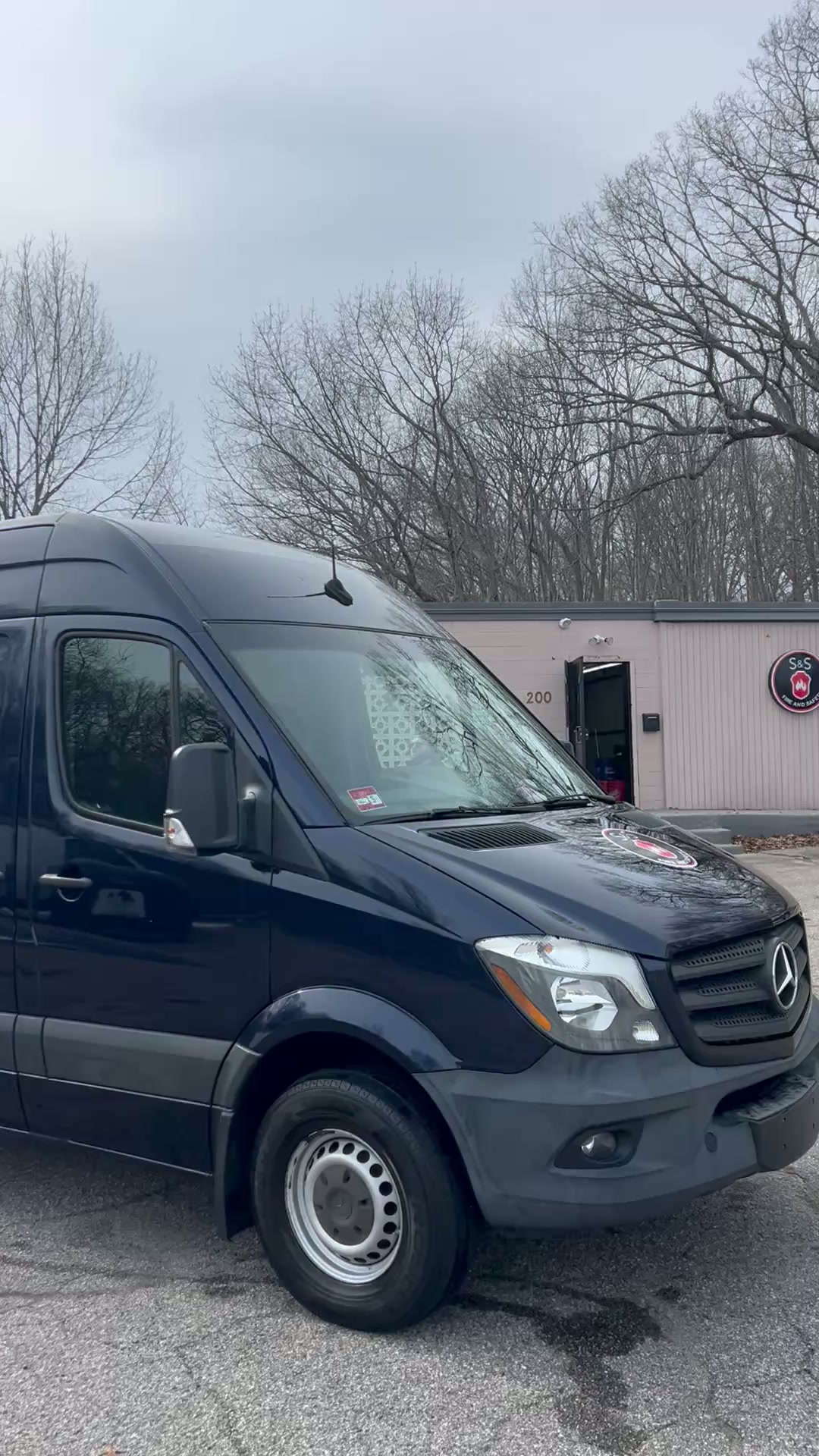 S&S Fire & Safety service van outside the Johnston location